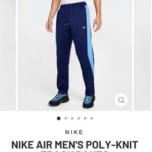 Nike Air Men's Blue Poly-Knit Premium Track Pants NWT